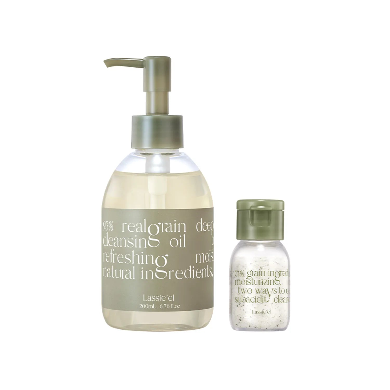 LASSIE'EL Grain Cleasing Oil 200mL Special Set (+Powder Wash 10g)