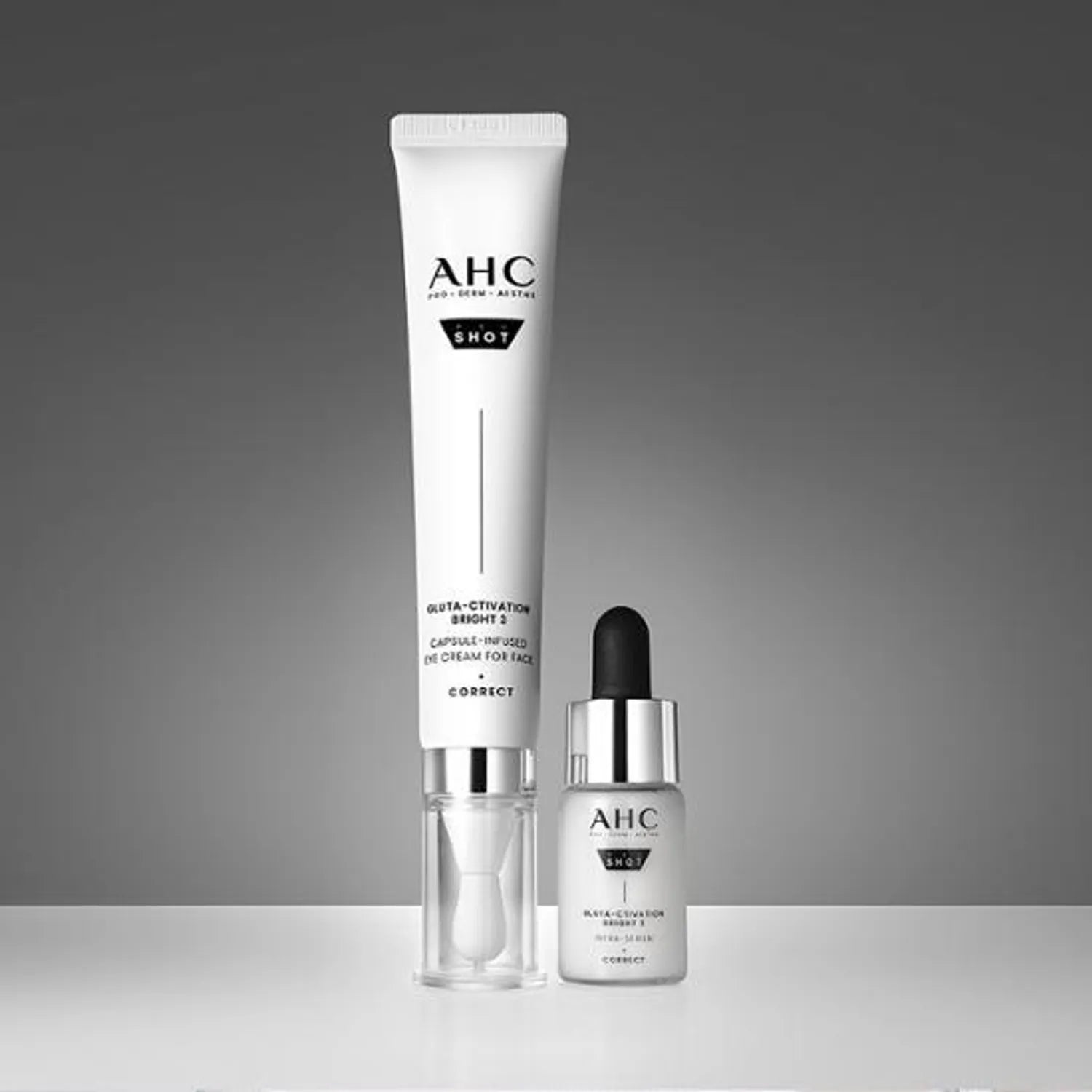 AHC Pro Shot GlutA-ctivation Bright 3 Capsule-Infused Eye Cream For Face 30ml Special Set (+Serum 10ml)