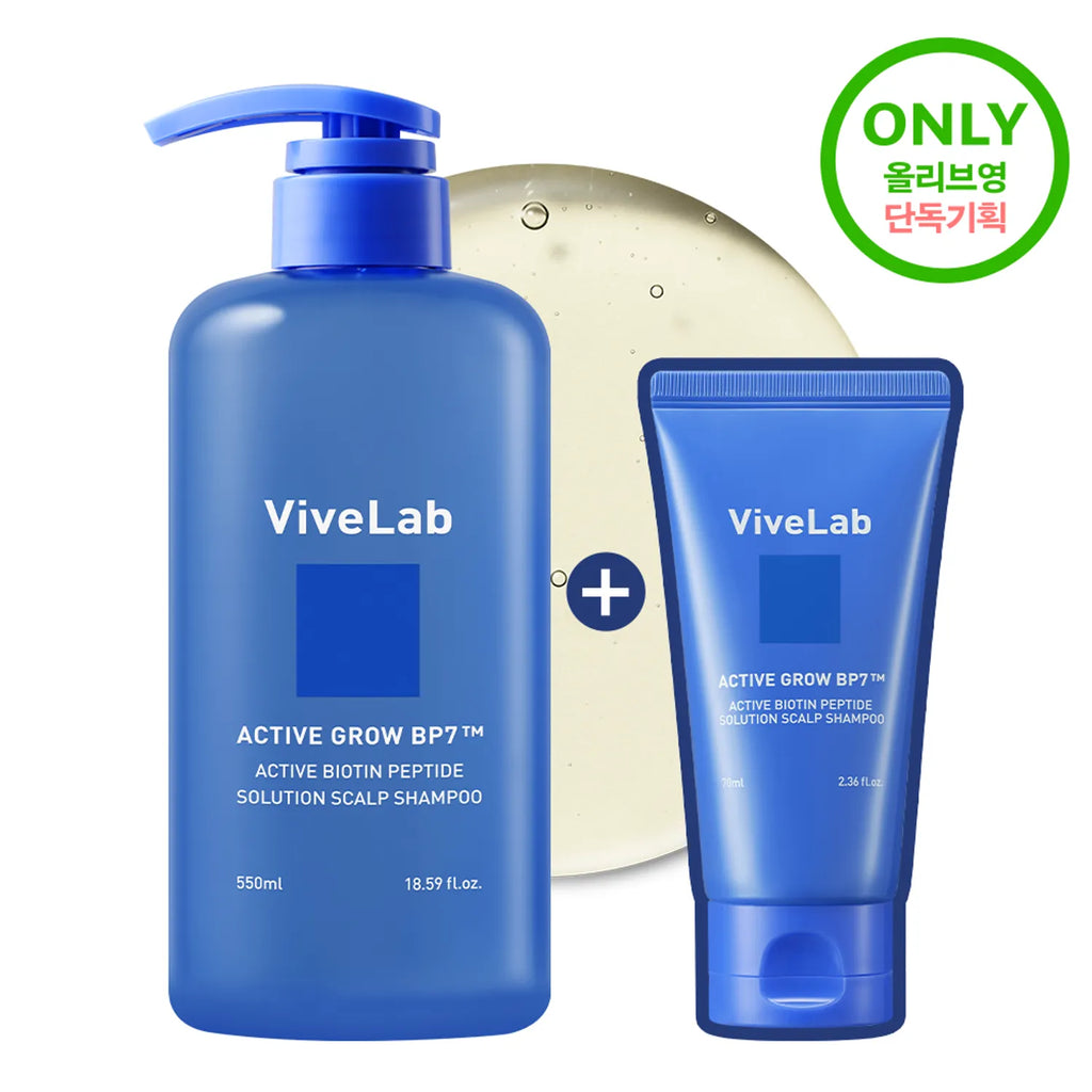 vivelab Active Biotin Peptide Solution Scalp Shampoo 550ml Set (+70ml)