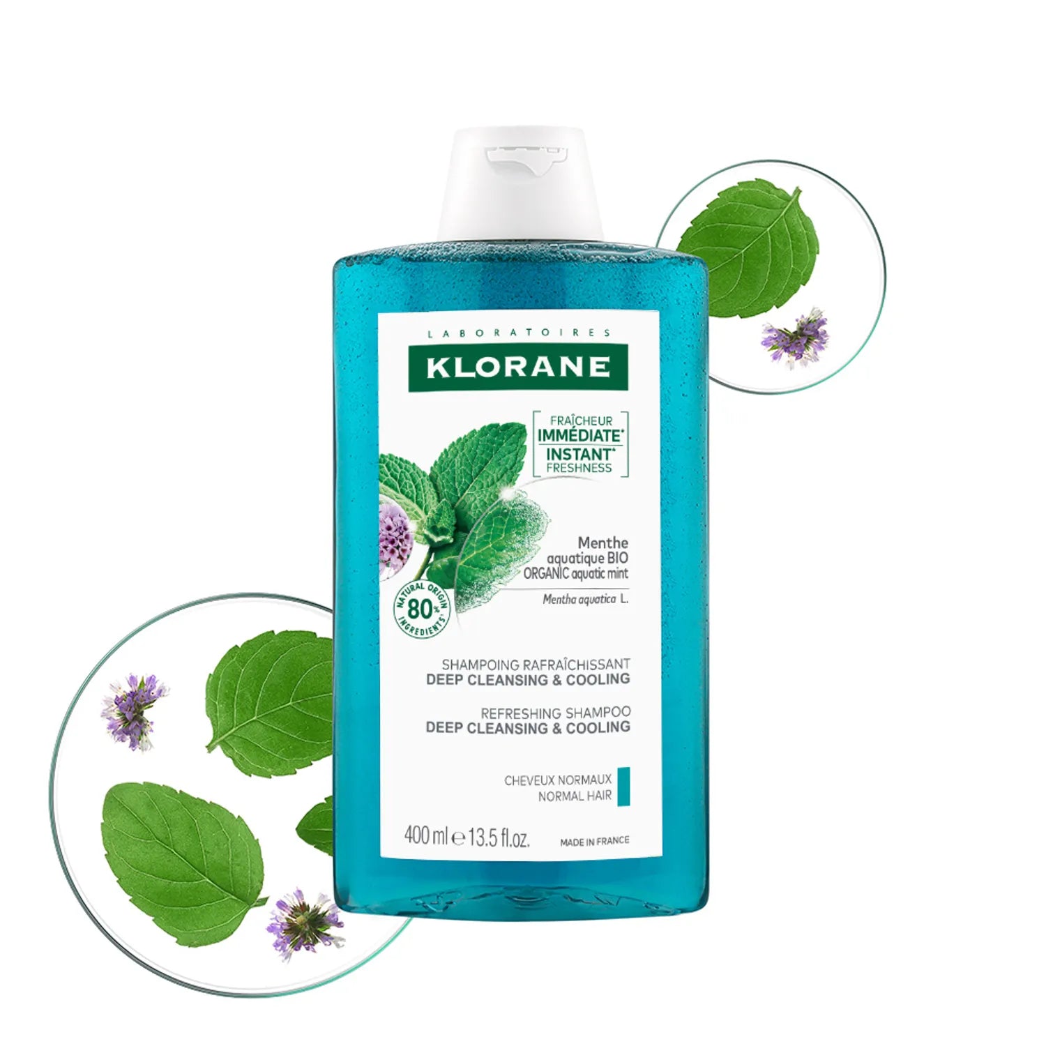 Klorane Aquamint Deep Cleansing & Colling Shampoo 400ml