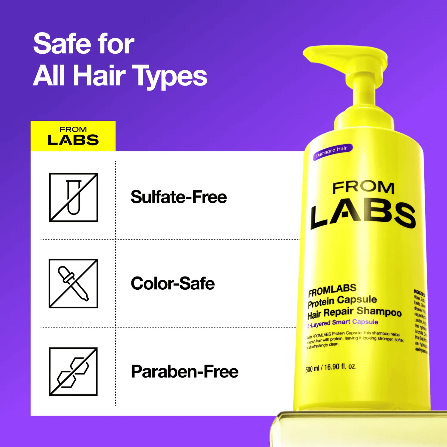FROMLABS Protein Capsule Hair Repair Shampoo 500ml