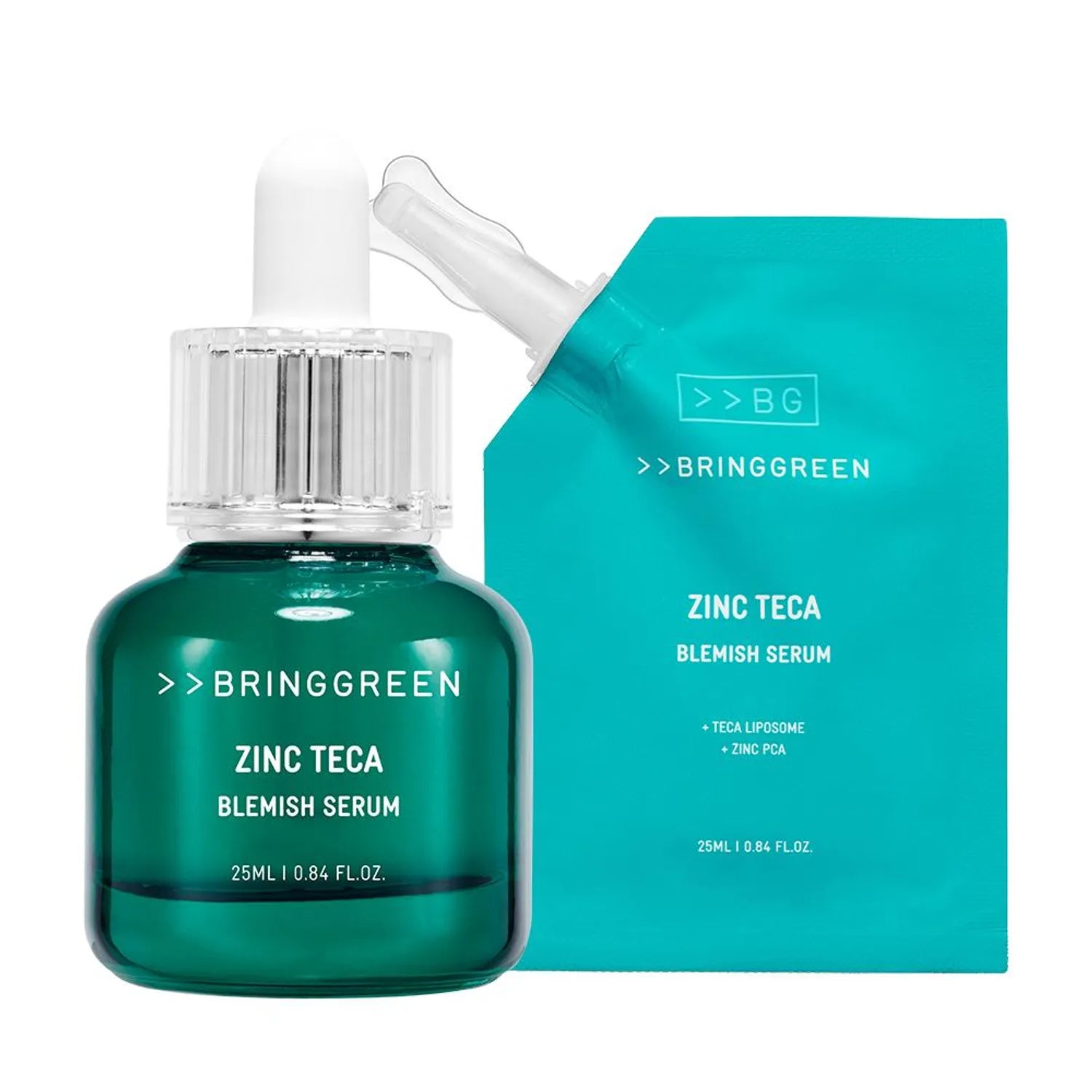 BRINGGREEN Zinc Teca Blemish Serum 50ml Set (+Refill 25ml+Blue Bean Lotion 1.5mlX6ea)
