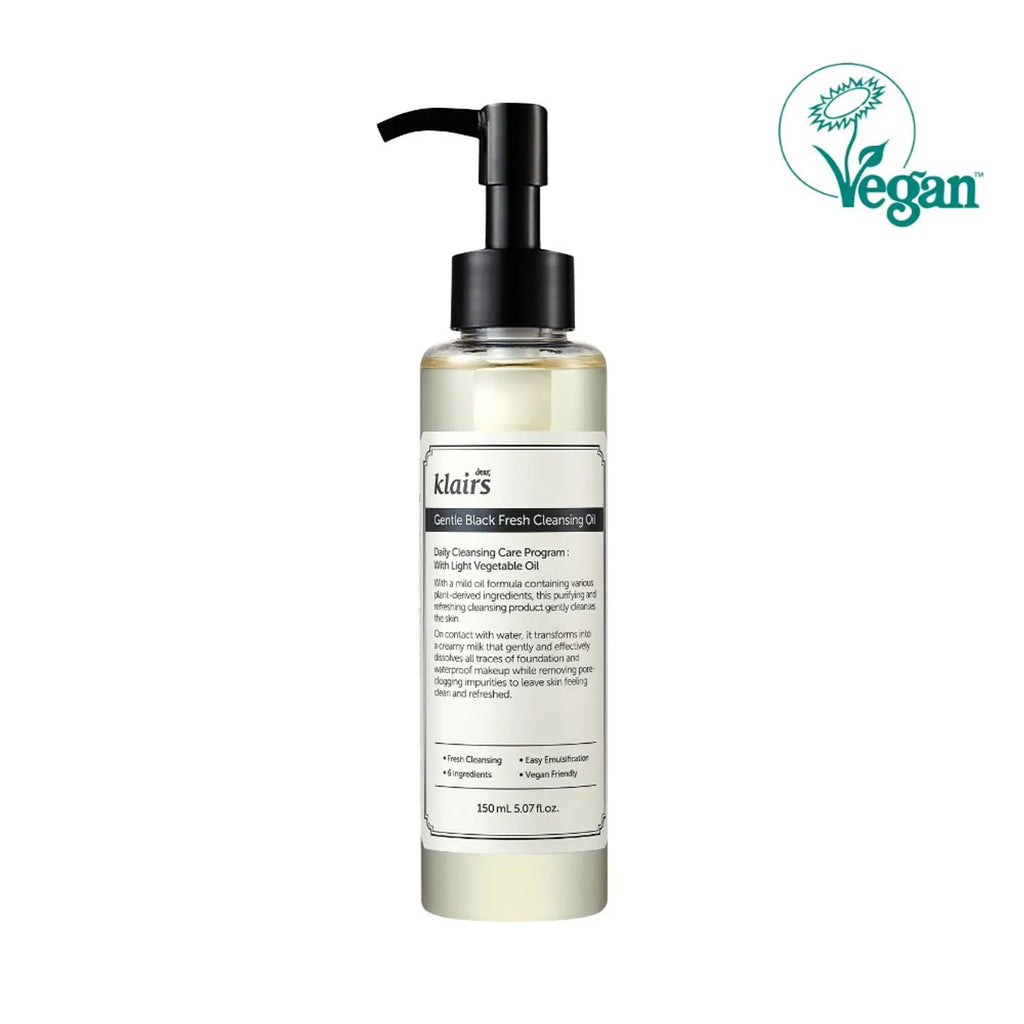 dear, klairs Gentle Black Fresh Cleansing Oil 150mL