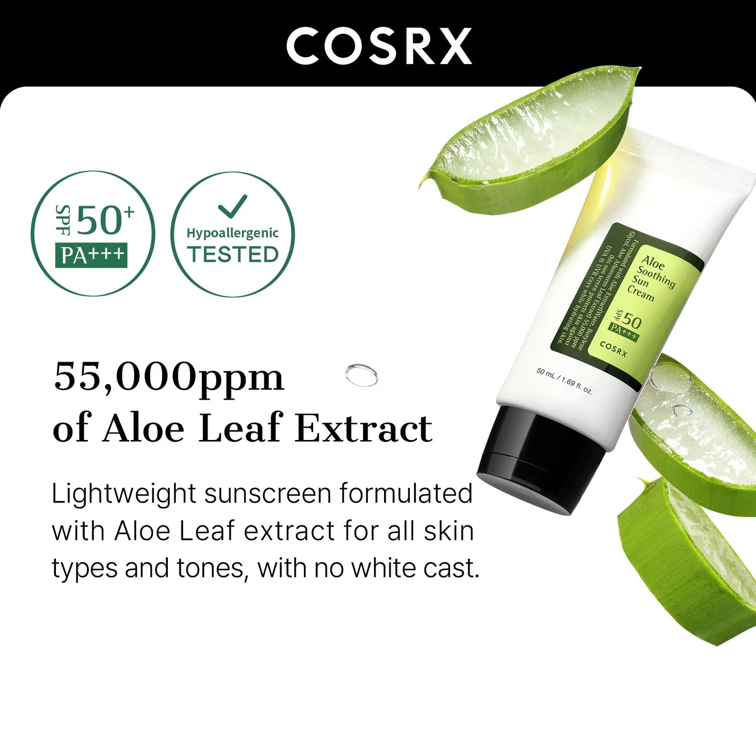 COSRX Aloe Soothing Sun Cream SPF50+