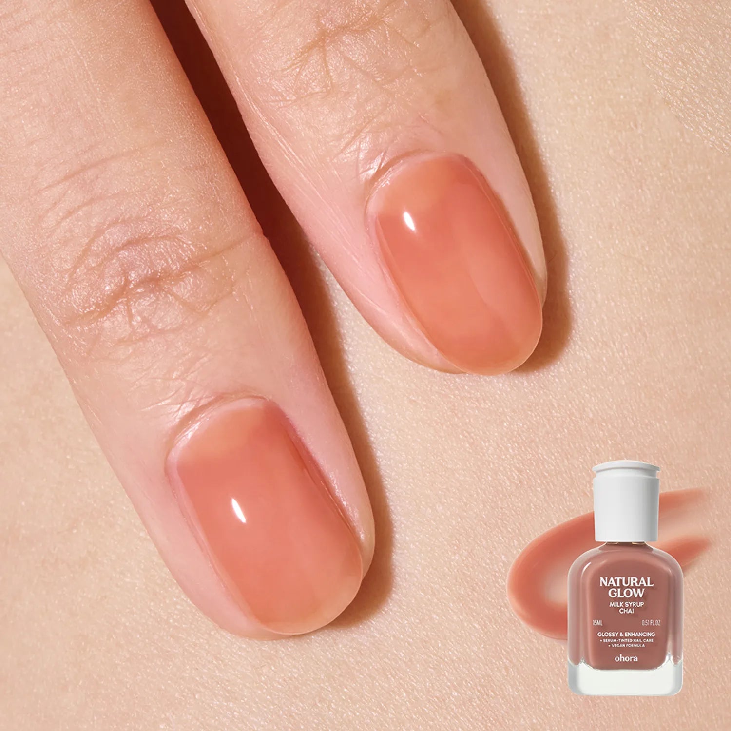 ohora Natural Glow Milk Syrup Nail Strengthener 15ml (10 Colors)
