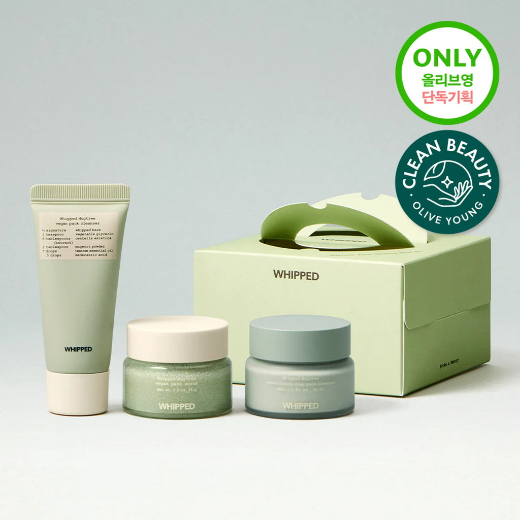 Whipped Mugtree Pore Calming Gift Set (Pack Cleanser 25g+Pack Scrub 35g+Cookie Clay 35ml)