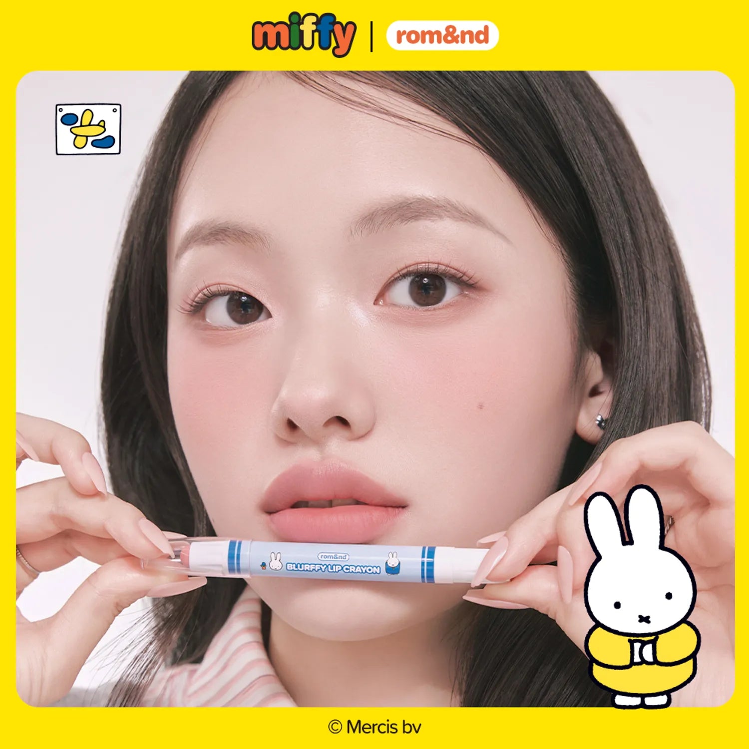 [miffy EDITION] rom&nd Lip Bluffy Crayon (4 Colors)