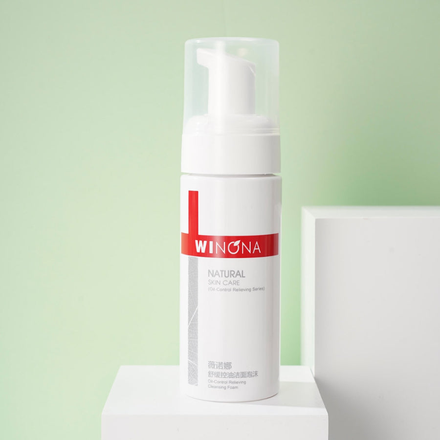 Winona Soothing Oil-Control Cleansing Foam 150ml: Hydrating and moisturizing, amino acid formula, controls oil, exfoliates, removes blackheads, soothes and repairs the skin barrier, suitable for sensitive skin.
