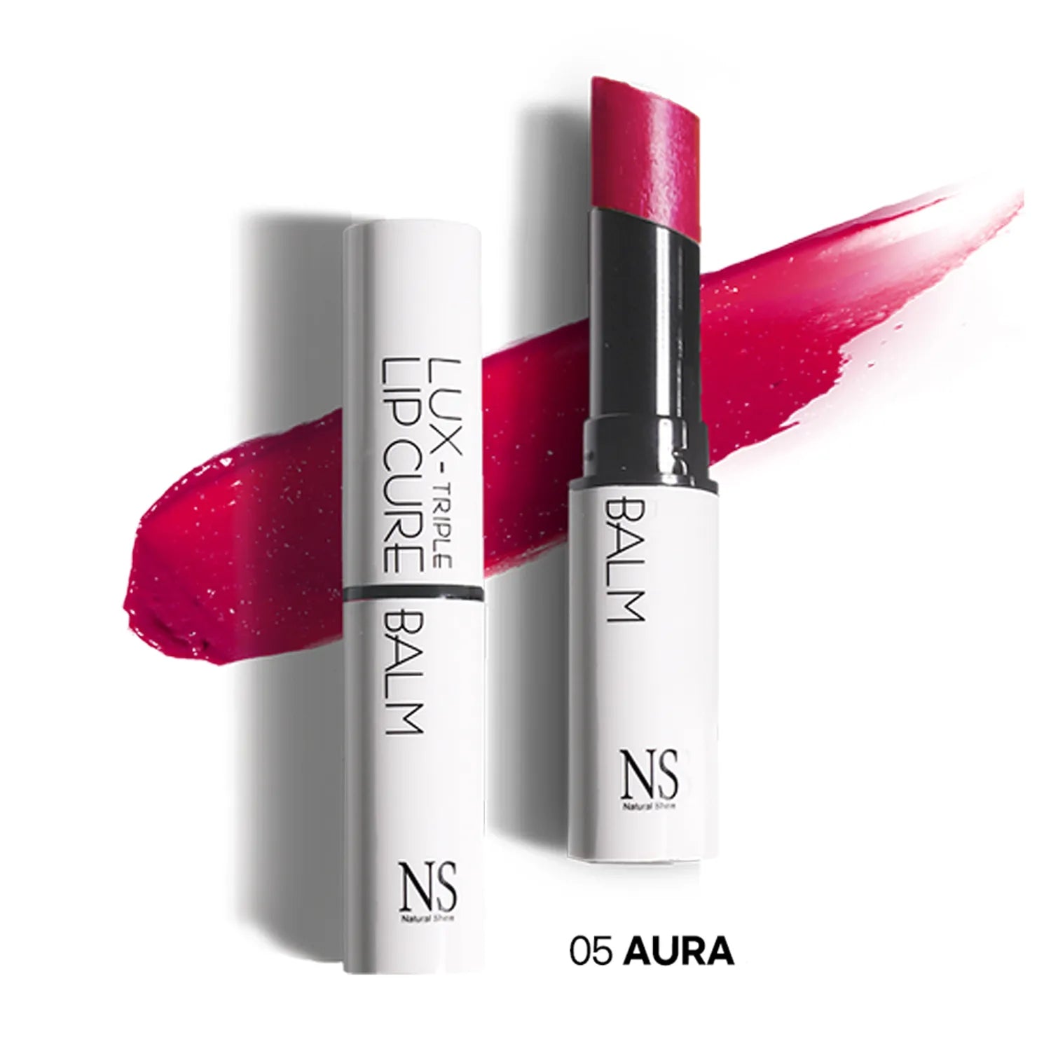 Natural Shine Lux-Triple Lip Cure Balm 5g #Glossy Aura