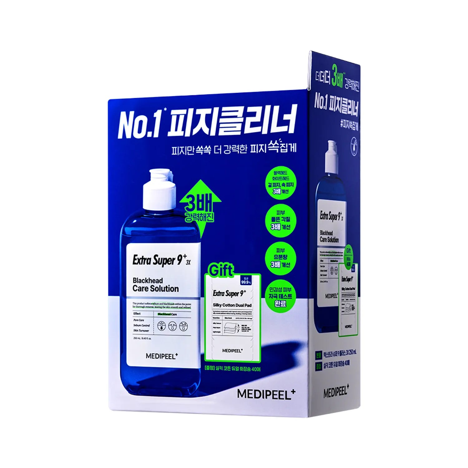MEDI-PEEL Extra Super 9 Plus 3X 250ml Set (+Cotton Pads 40P)