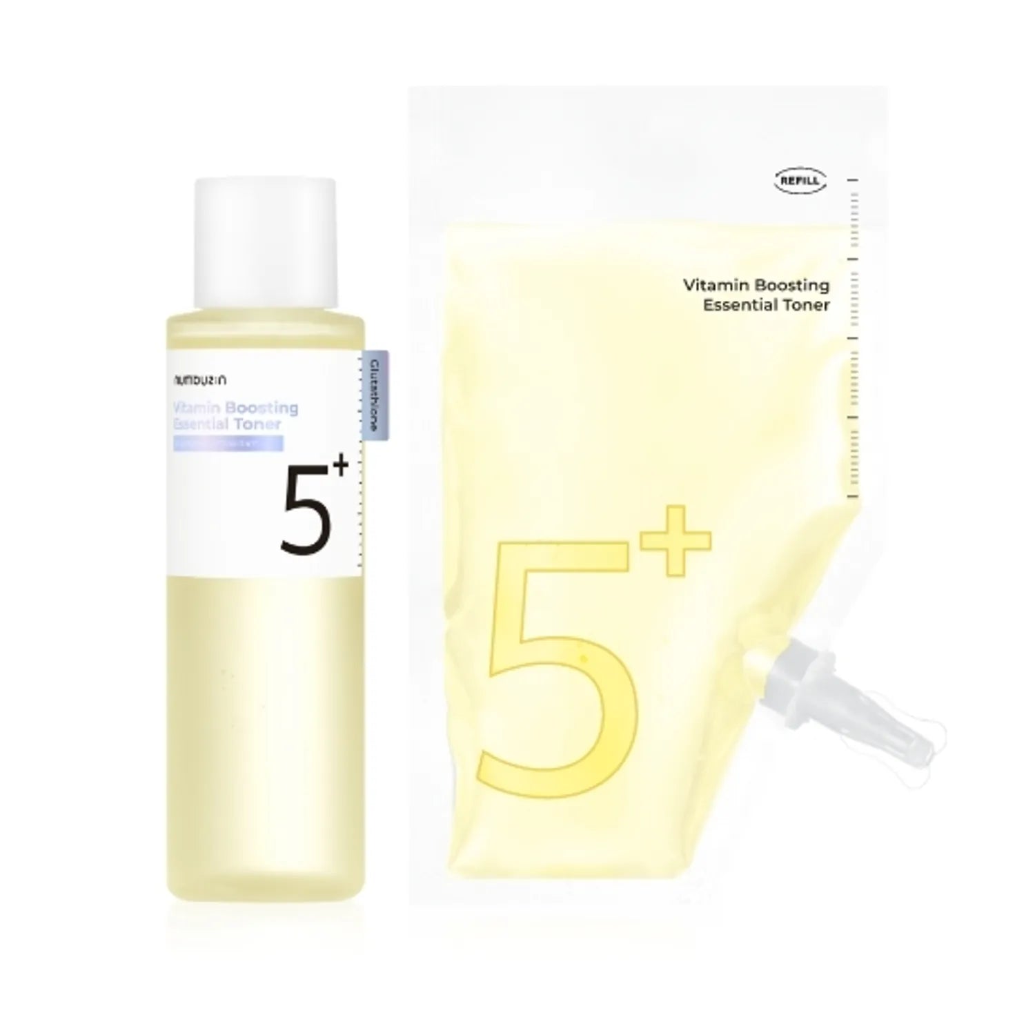 numbuzin No. 5 Vitamin Boosting Essential Toner 200ml Refill Set (+Refill 200ml)