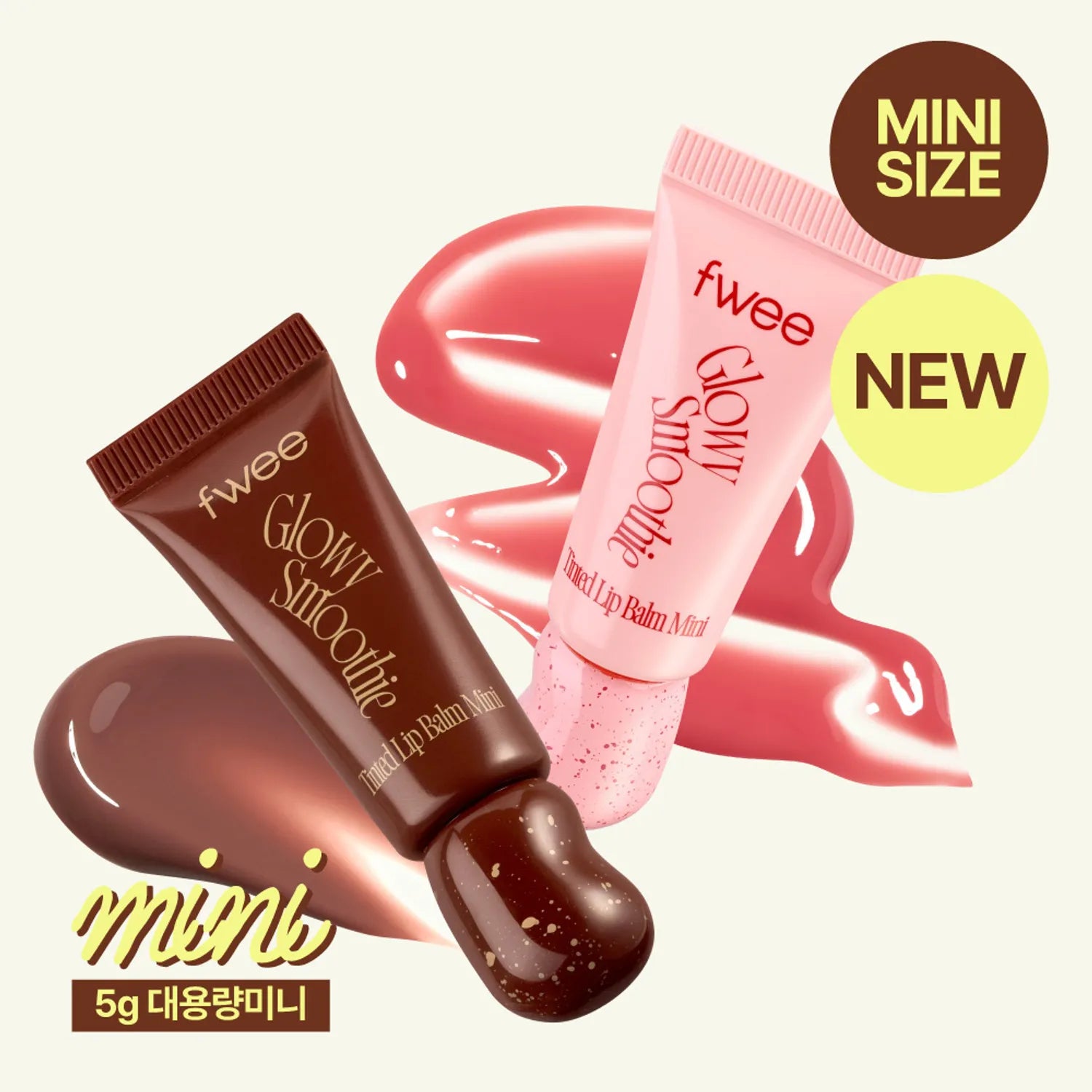 fwee Glow Smoothie Tinted Lip Balm Mini 5g (6 Colors)