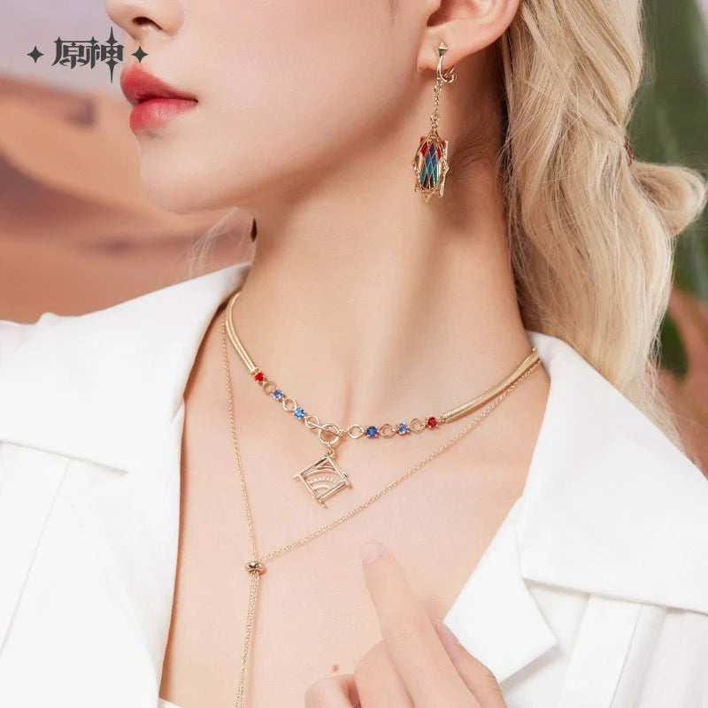 Genshin Impact | Yulin and Feisha Series Kaveh Necklace & Ear Clip Set