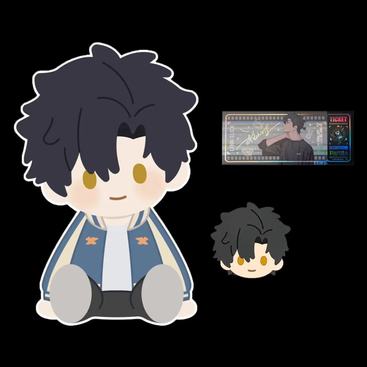 Link Click | 35cm Plush Doll & Coaster & Holographic Ticket Set BANDAI NAMCO Anime Goods - FUNIMECITY