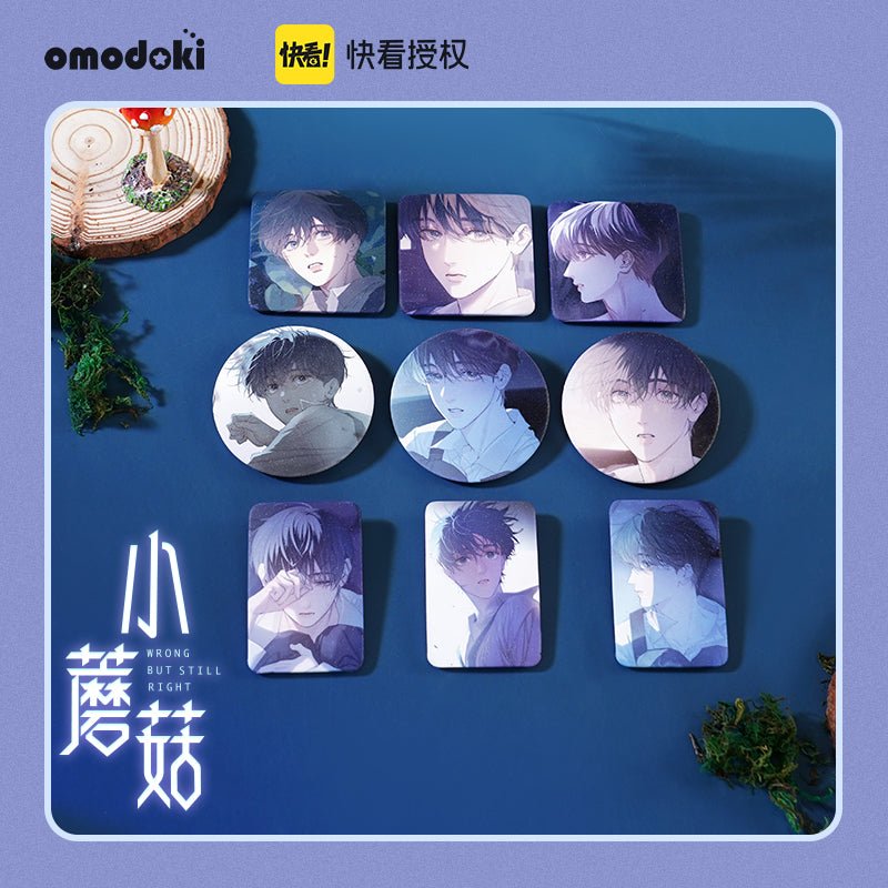 Little Mushroom | 3D Lenticular Card & Badge & Quicksand Standee Set omodoki- FUNIMECITY