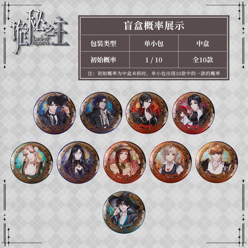 Lord of the Mysteries | Er Ci Yuan Zhu Ti Series Badge Blind Box