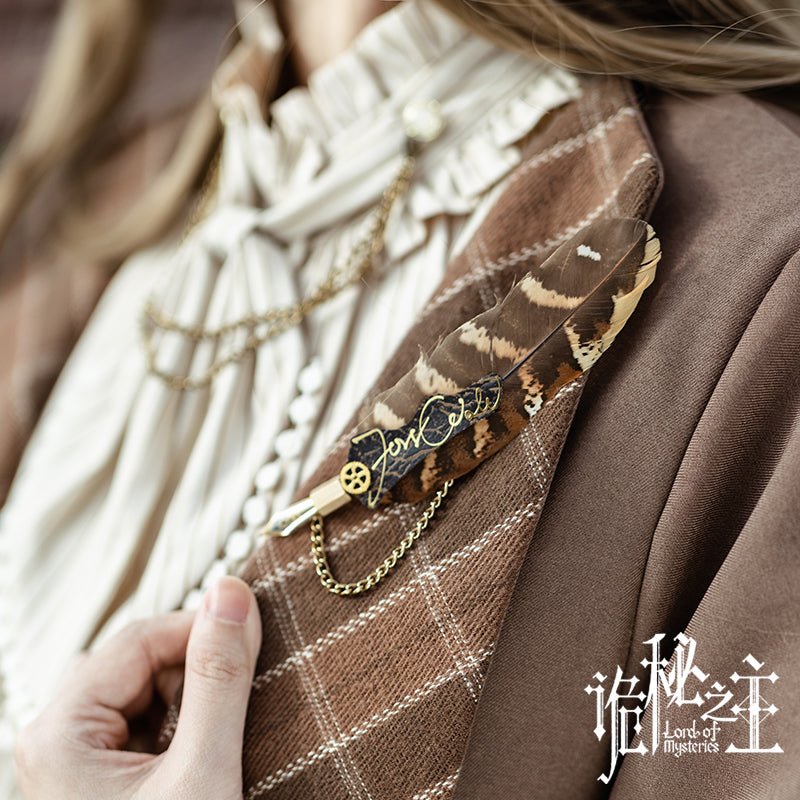 Lord of the Mysteries | Fors Wall's Quill Brooch Mr.Yi's Steamland Brooch - FUNIMECITY