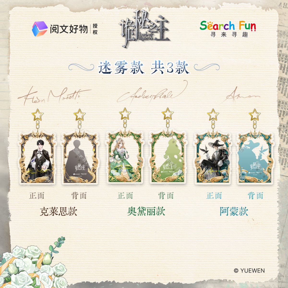 Lord of the Mysteries | Mi Wu Zhi Zhong Series Holographic Ticket & Charm Blind Box