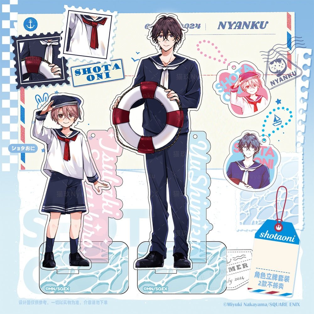 Shota Oni | Badge & Shikishi Board & Quicksand Standee & Acrylic Stand Figure Set