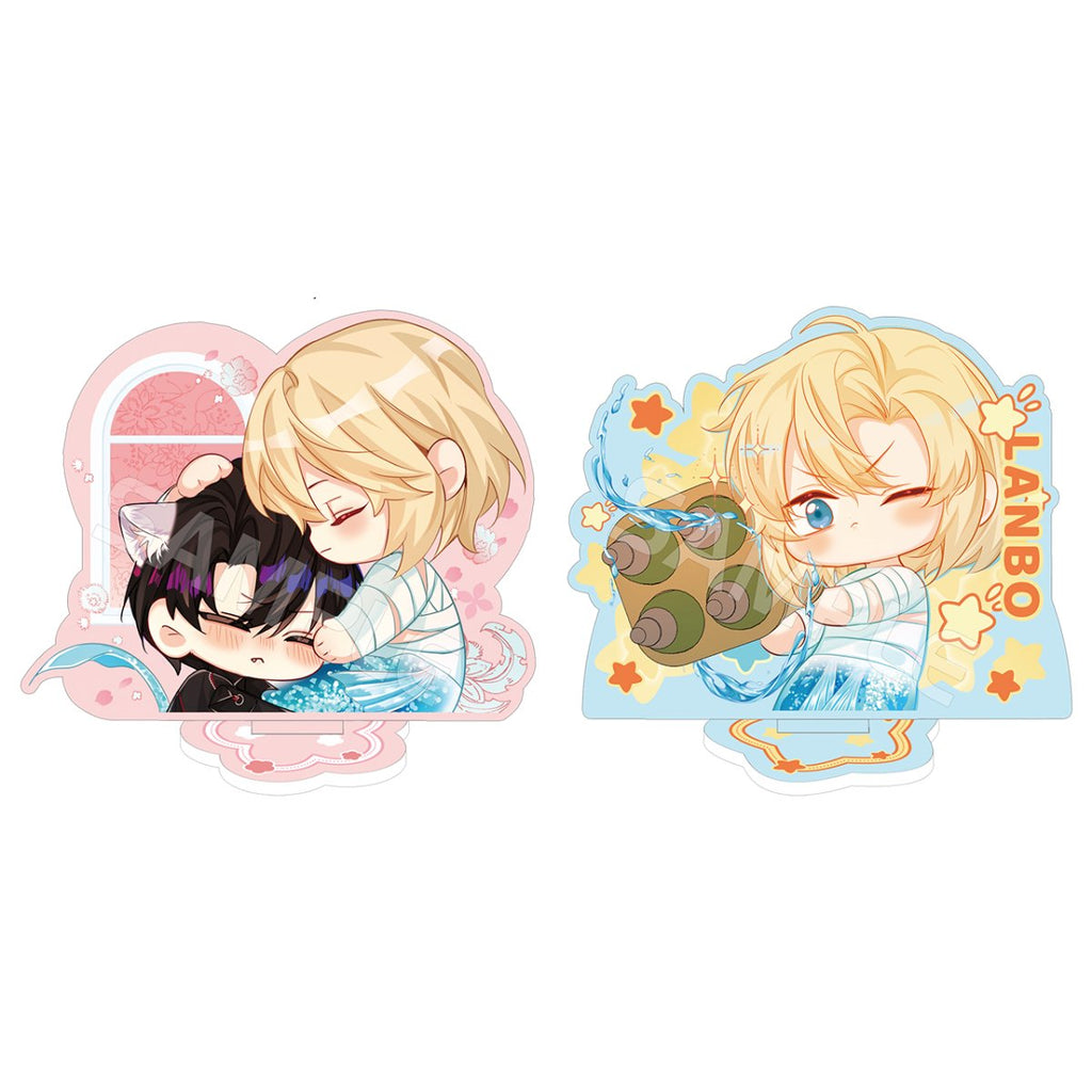The Falling Merman | Chibi Acrylic Stand Figure & Badge Set