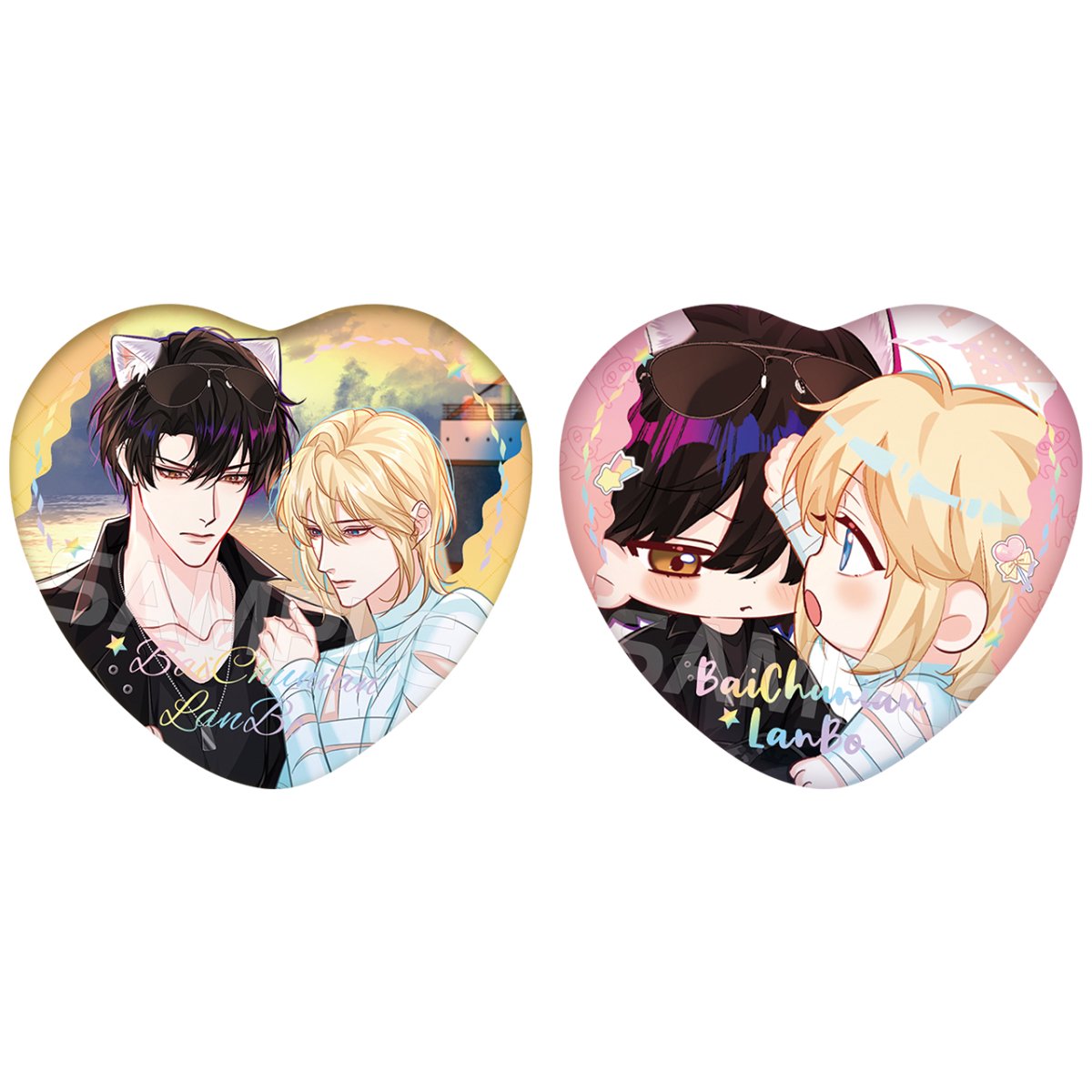 The Falling Merman | Chibi Acrylic Stand Figure & Badge Set